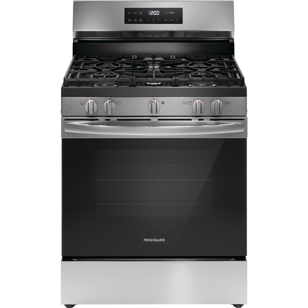 Frigidaire FCRG3062AS  30" Freestanding Gas Range with Steam Clean - Stainless Steel