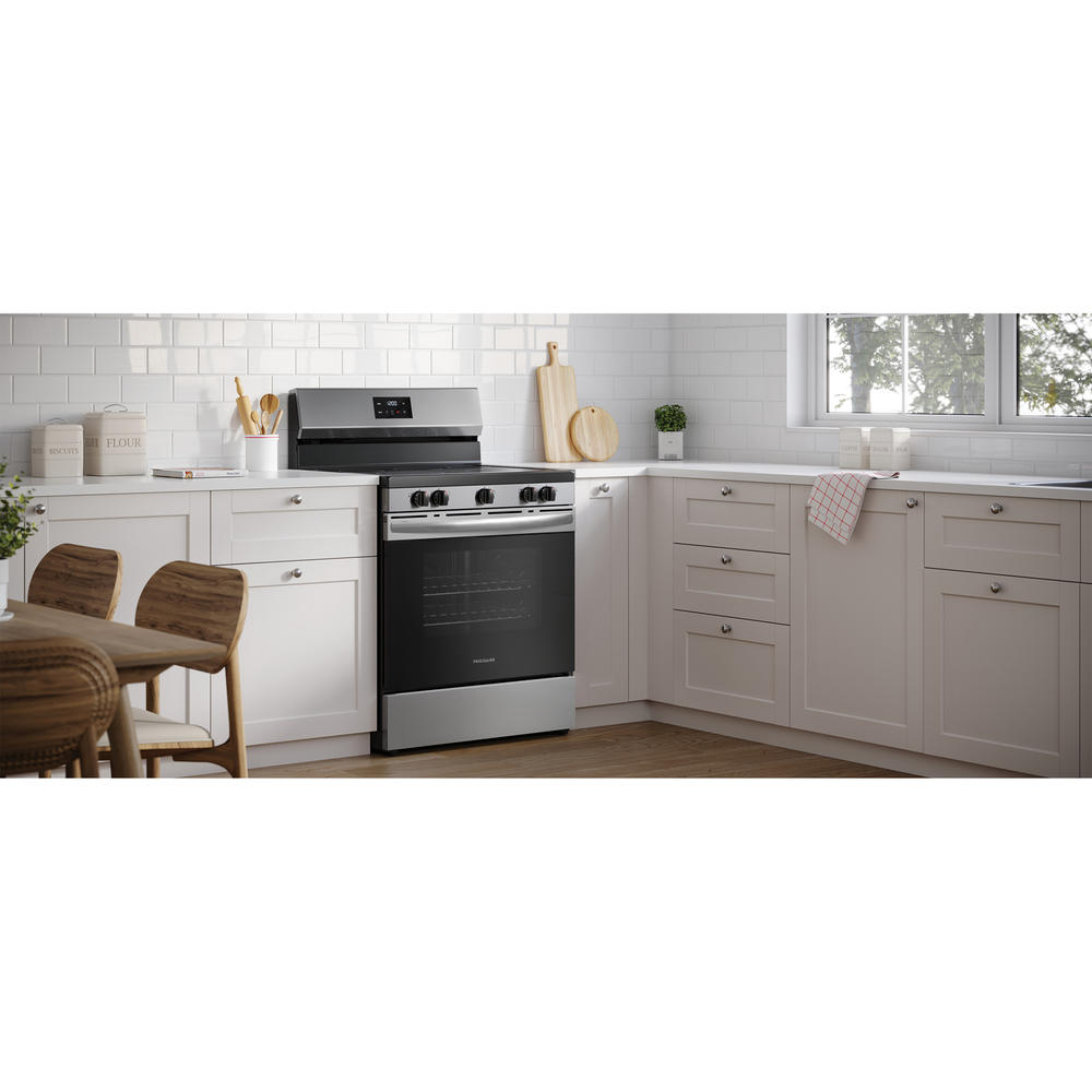 Frigidaire FCRE3052BS  30" Electric Freestanding Range &#8211; Stainless Steel