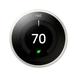 Nest New Nest T3017US Learning Thermostat, Easy Temperature Control for Every Room in Your House, White (3rd Generation) - White
