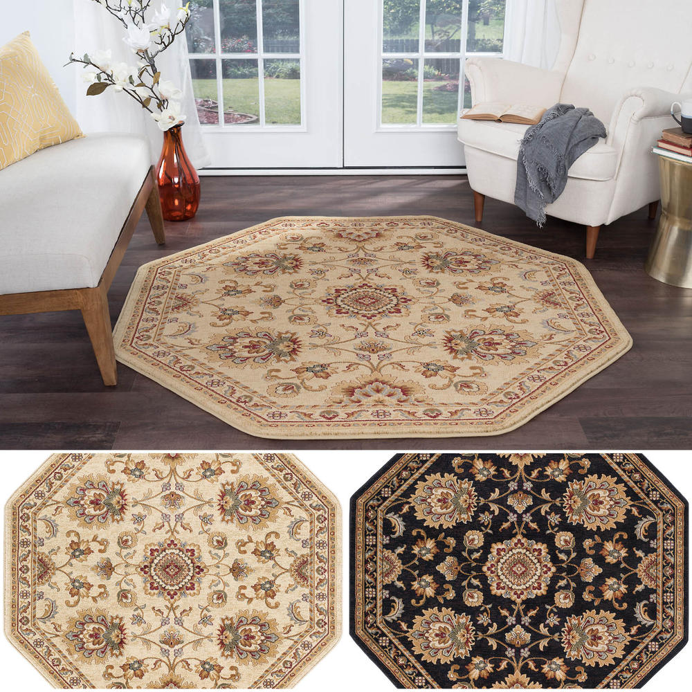 Tayse Rugs Sensation Charlotte Oriental Area Rug 7'10'' Octagon