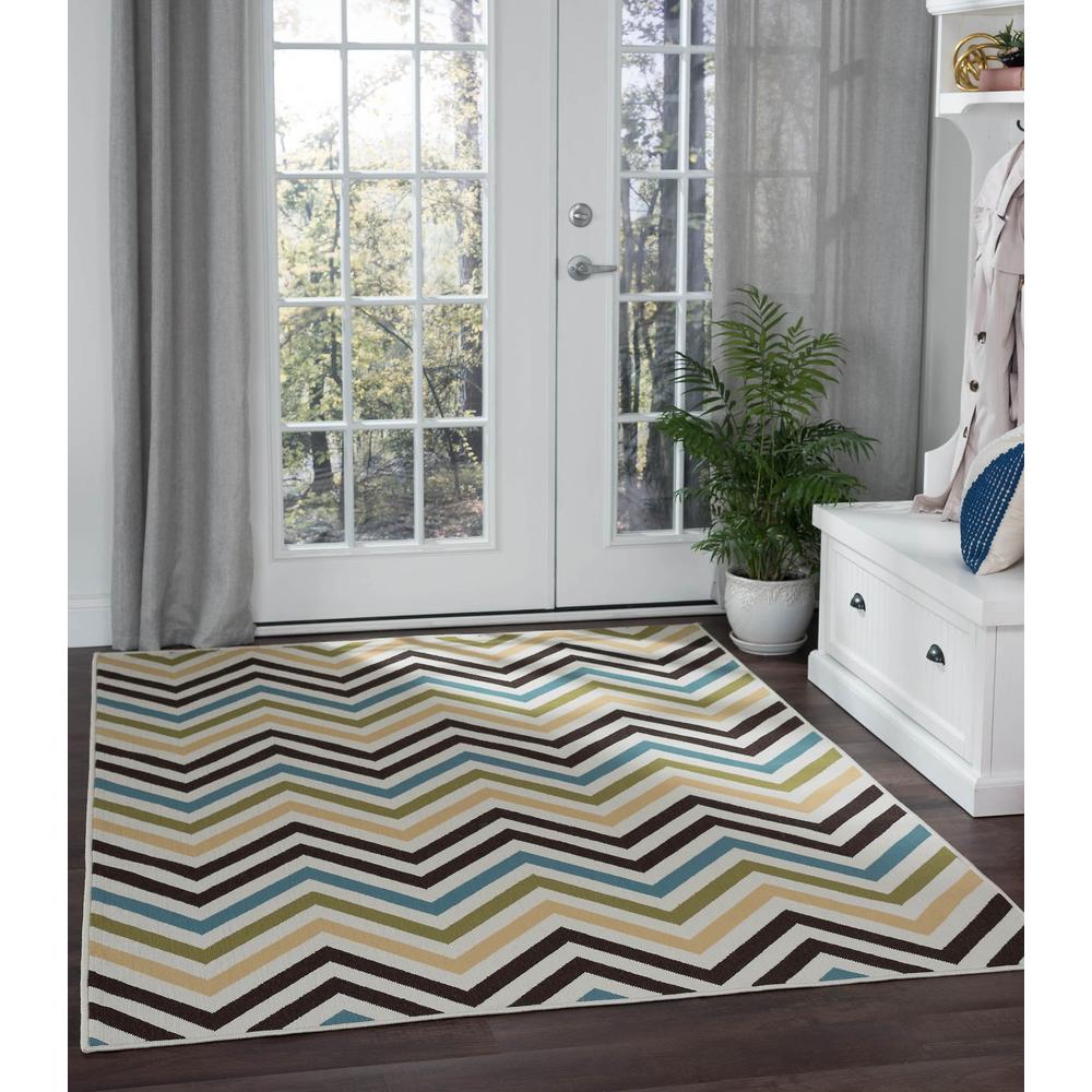 Tayse Rugs Garden City Tyler Chevron Area Rug 5'3'' x 7'3''
