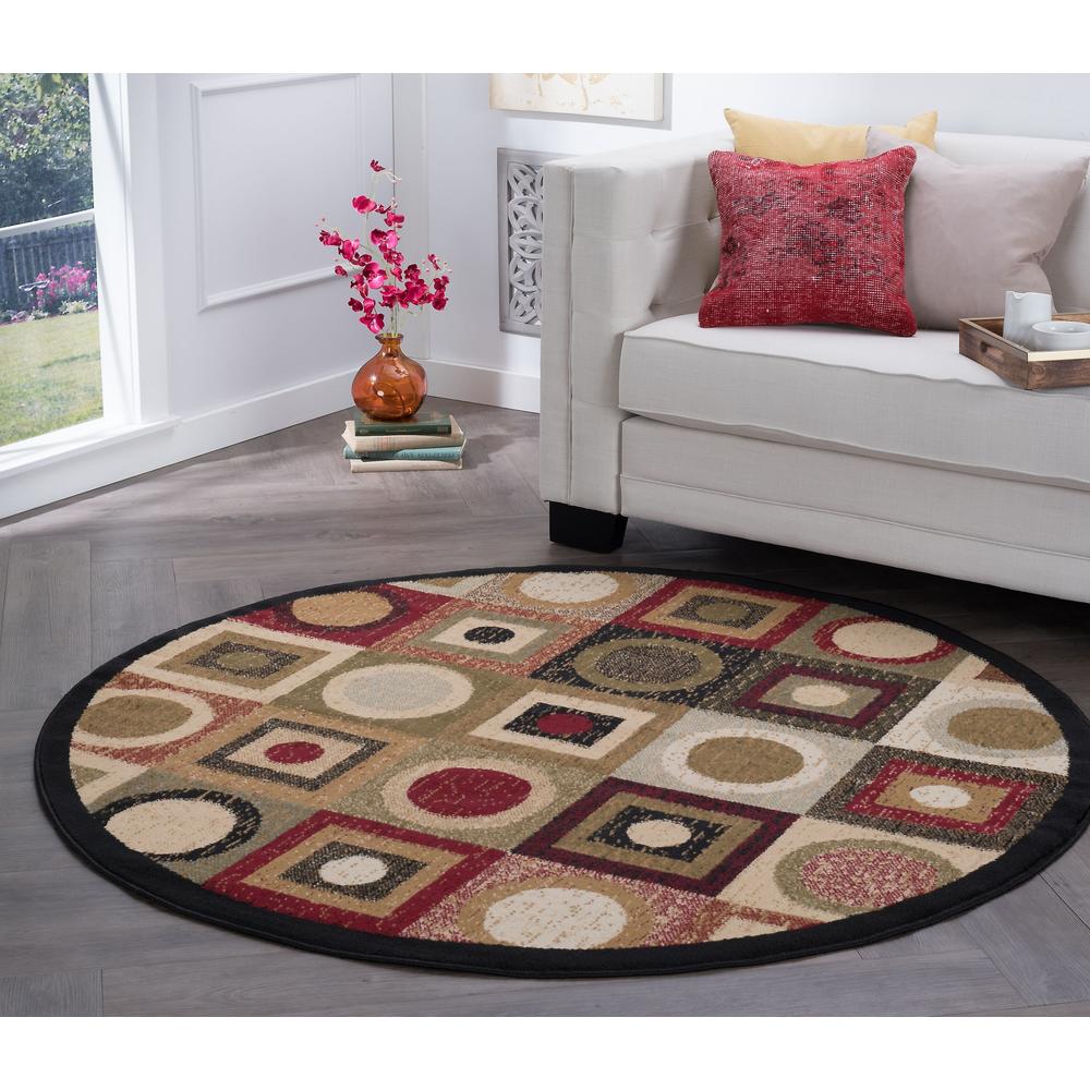 Tayse Rugs Hampton Contemporary Ethan 7 ft. 10 in. Round Area Rug
