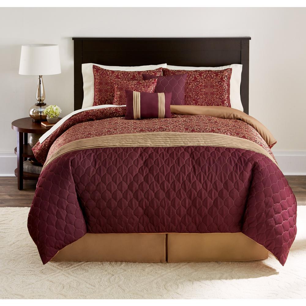 7 Piece Jacquard Comforter Set &#8211; Palace Royale