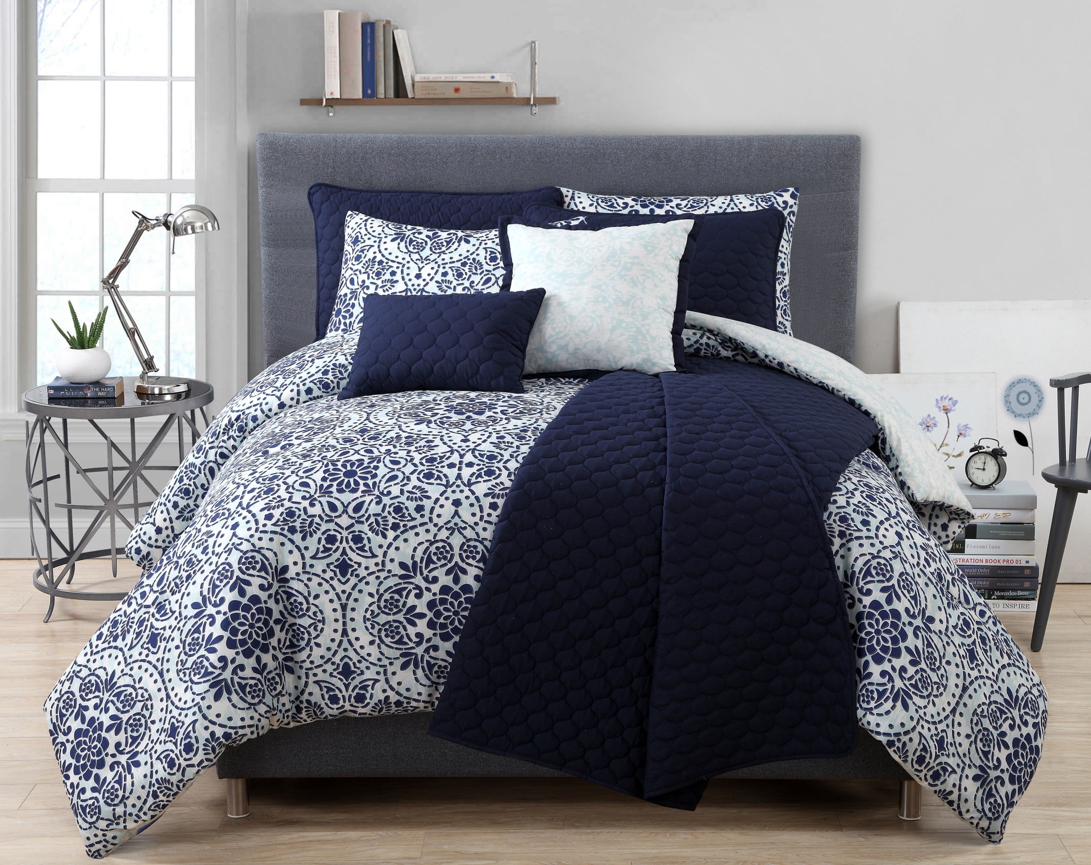 8-Piece Embroidered Comforter Set - Asbury