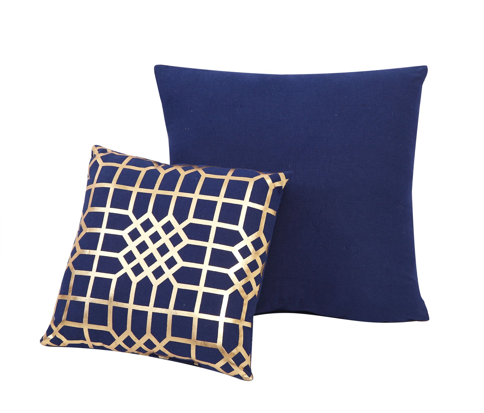 2-Pack Metallic Decorative Pillows