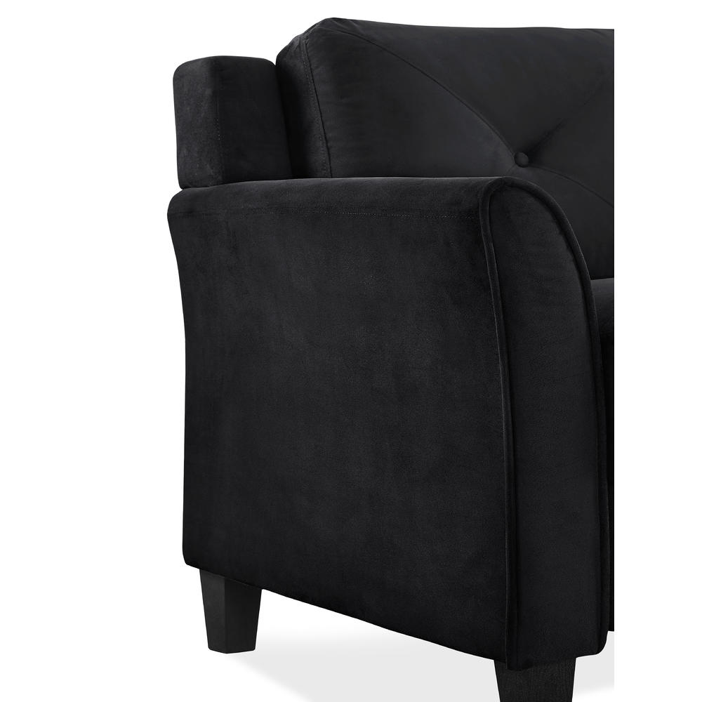 Lifestyle Solutions Hartford Chair with Curved Arm - Black