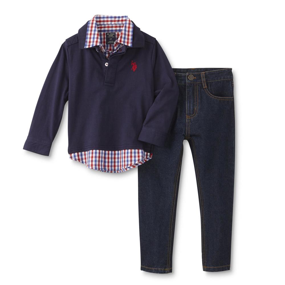 U.S. Polo Assn. Infant & Toddler Boy's Polo Shirt & Jeans