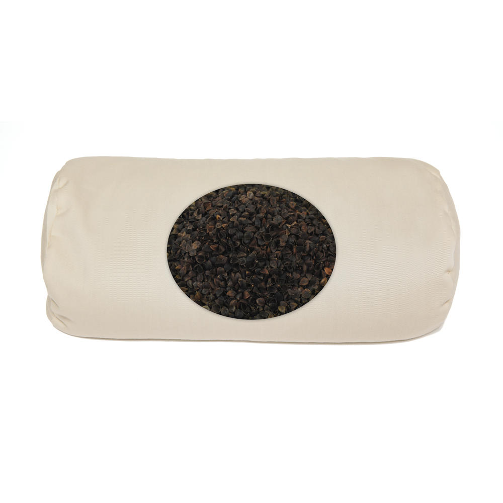 DeluxeComfort Buckwheat Neck Pillow - Tan 14.5x4in.
