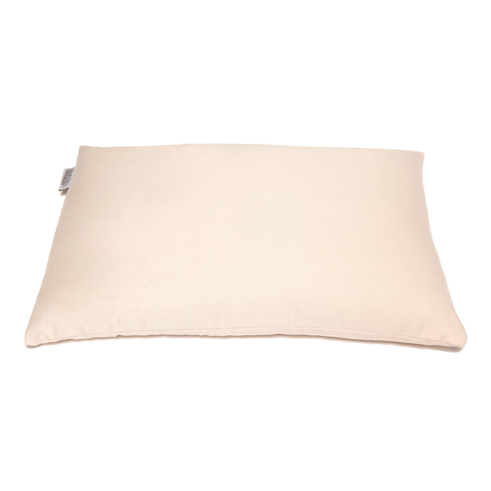 DeluxeComfort Buckwheat Hull Support Organic Pillow off White /Cream 14x 19in.