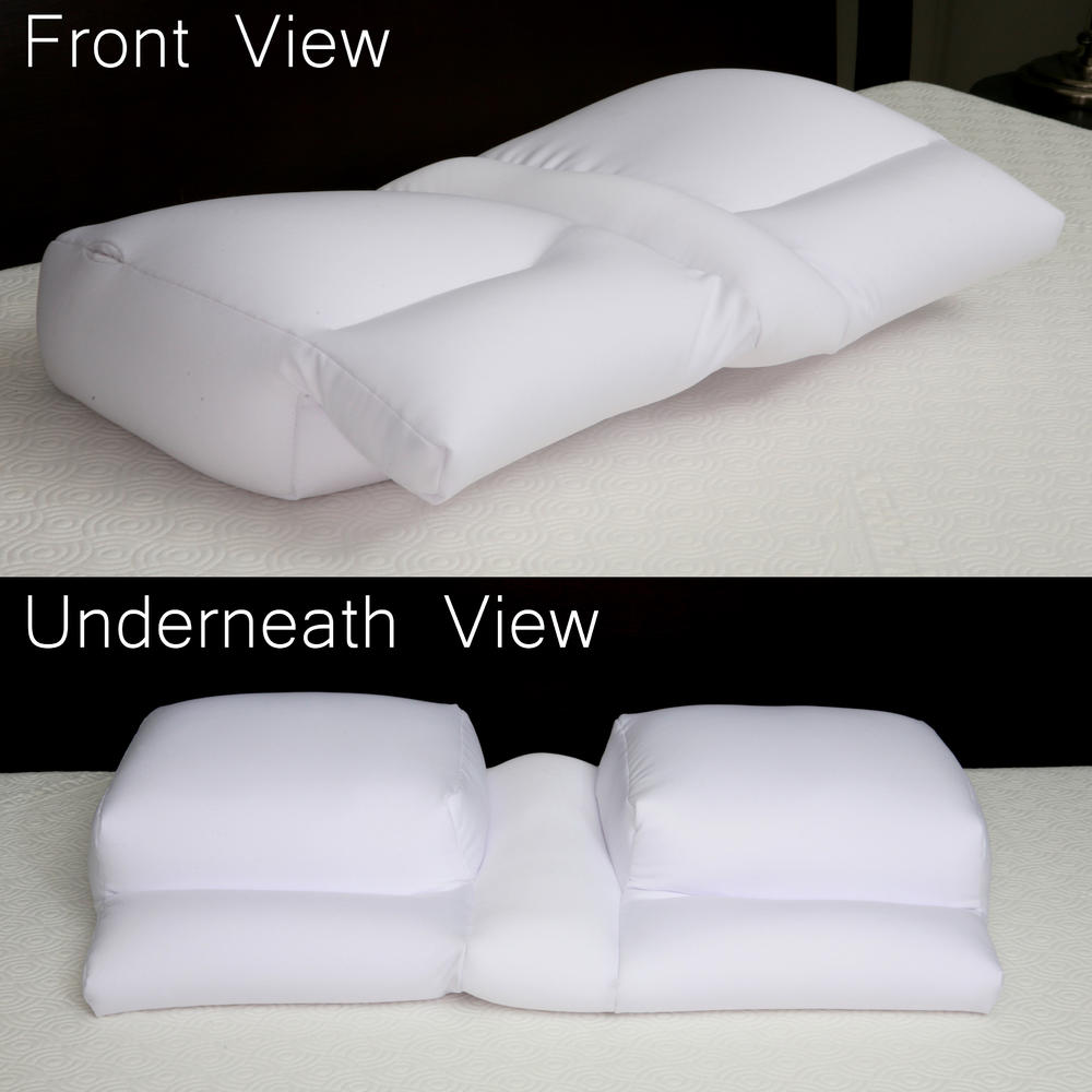 DeluxeComfort Better Sleep Pillow - Microbead Cloud Version- Sleeping W/ Arm Under Pillow