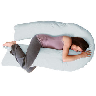 Deluxecomfort Jersey Knit Fabric White Cover For U Shaped Body