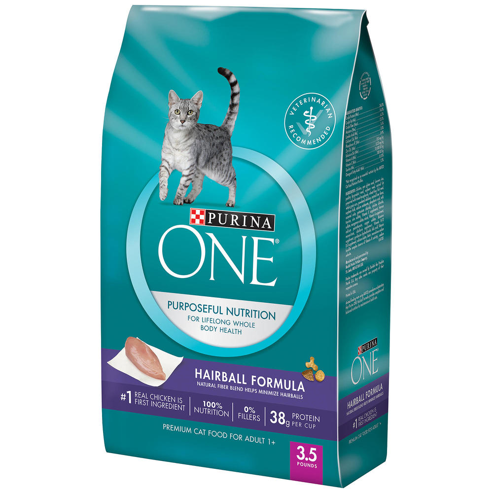 Purina ONE Hairball Formula Adult Premium Cat Food 3.5 lb. Bag