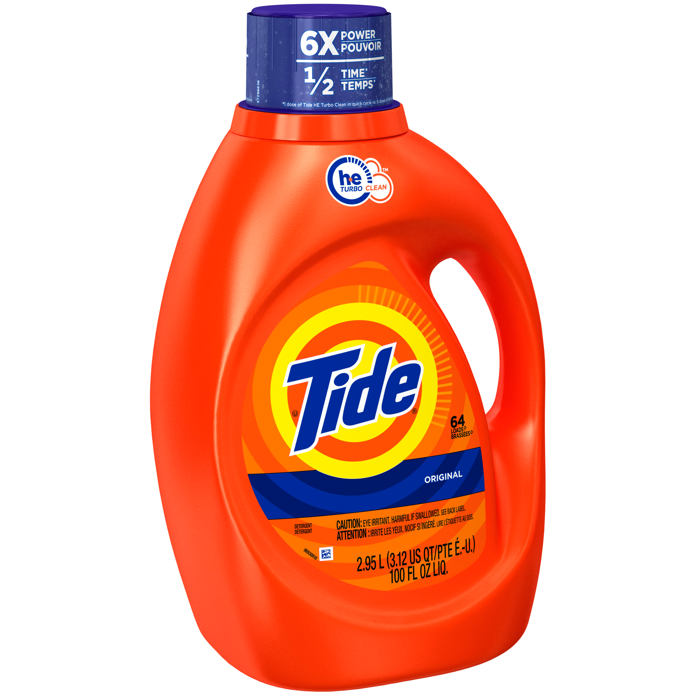 Tide Original Scent HE Turbo Clean Liquid Laundry Detergent, 100 fl. oz