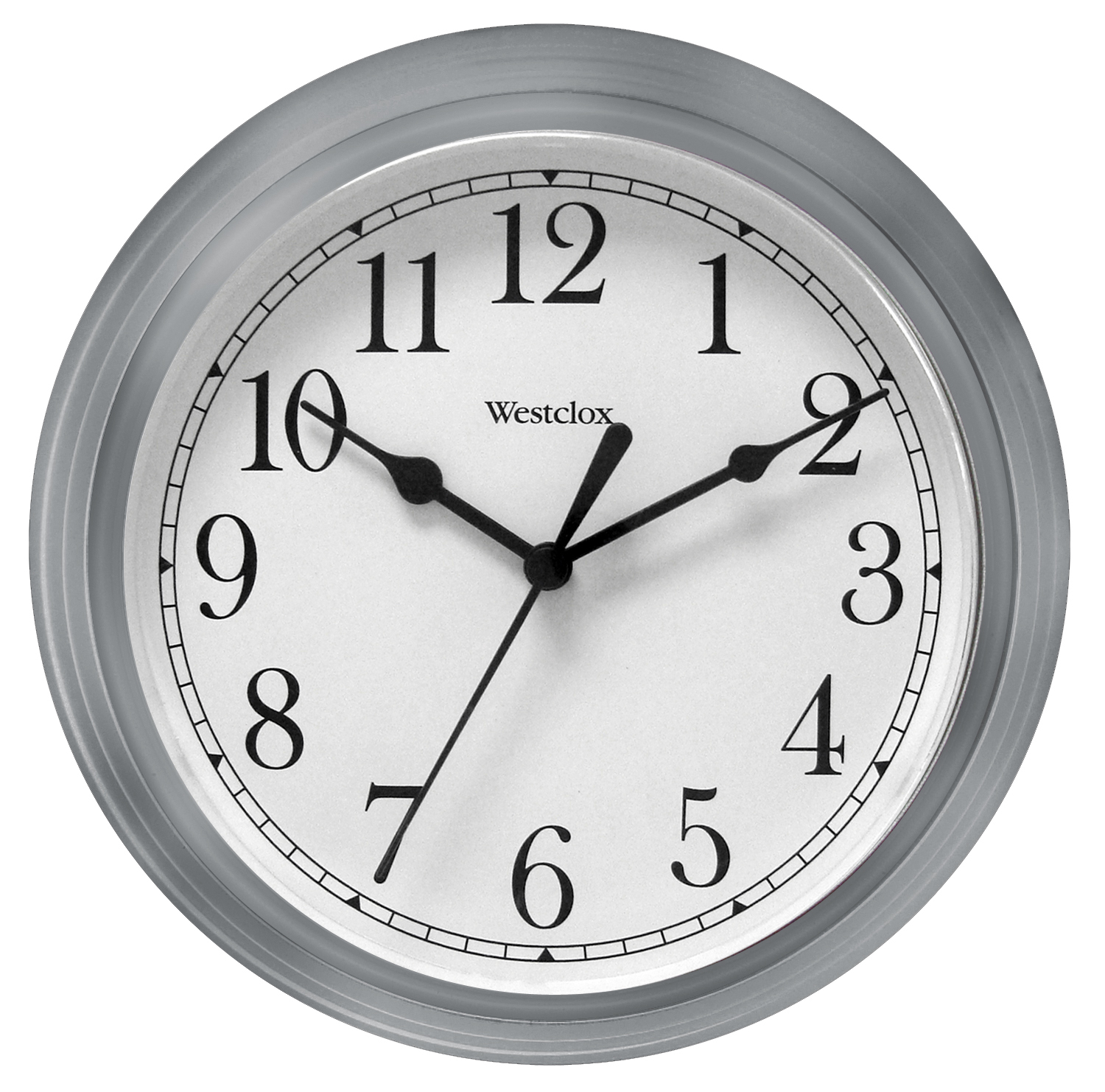 Westclox 9 Inch Gray Wall Clock