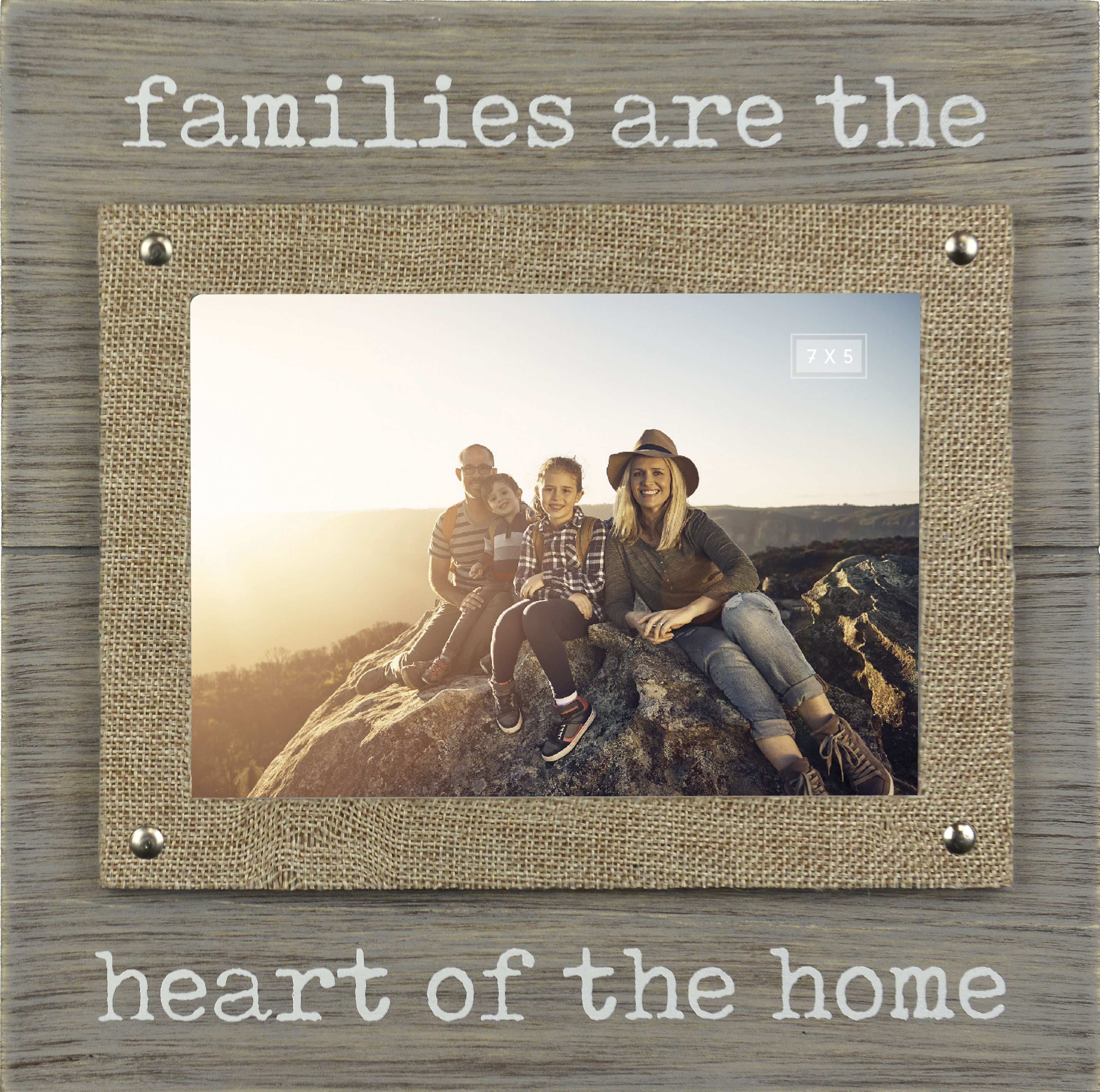 7&#8221; x 5&#8221; Families Are The Heart Of The Home Rectangle Frame