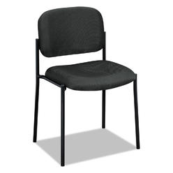basyx VL606 Series Stacking Armless Guest Chair, Charcoal Fabric
