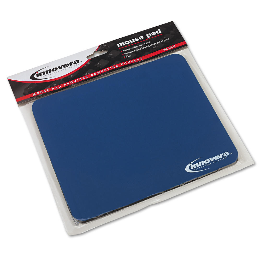 Innovera IVR52447 Natural Rubber Mouse Pad, Blue