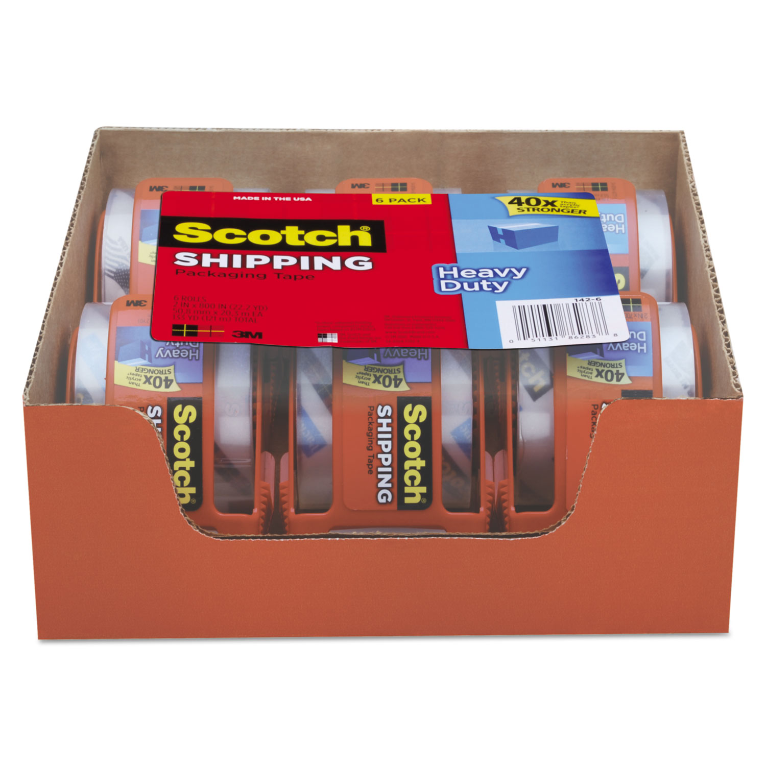 Scotch MMM1426 3850 Heavy-Duty Packaging Tape in Sure Start ...