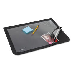 Artistic Office Products Artistic Lift-Top Pad Desktop Organizer, With Clear Overlay, 22 X 17, Black