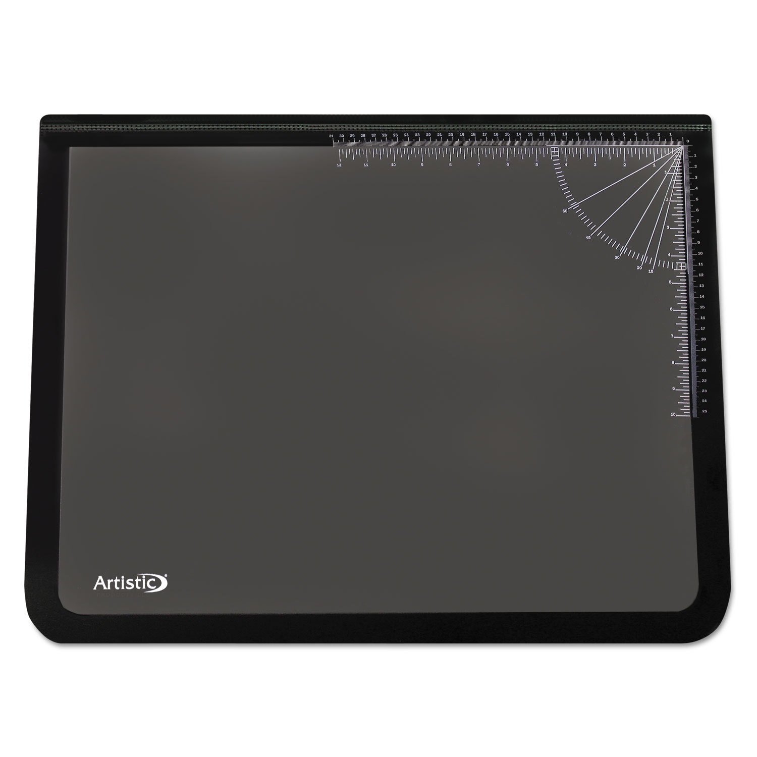 Artistic® Lift-top Pad Desktop Organizer, With Clear Overlay, 24 X 19, Black | Round Eye Supply