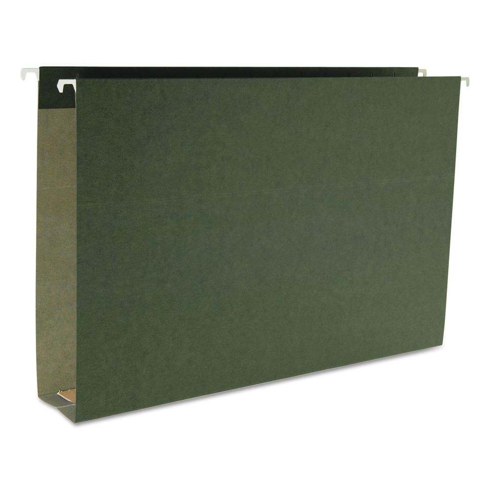 Smead SMD64359 Two Inch Capacity Box Bottom Hanging File Folders, Legal, Green, 25/Box