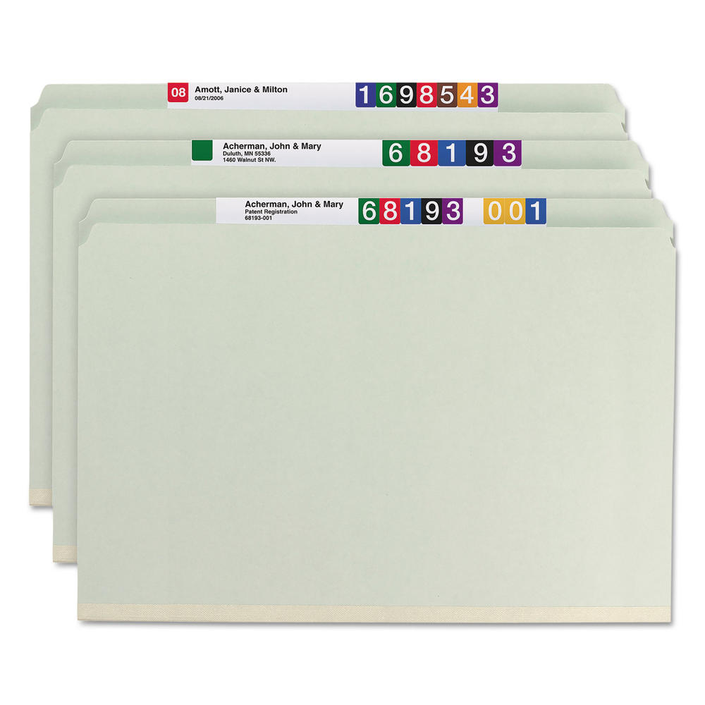 Smead SMD19910 Two Inch Expansion Fastener Folder, Straight Tab, Legal, Gray Green, 25/Box