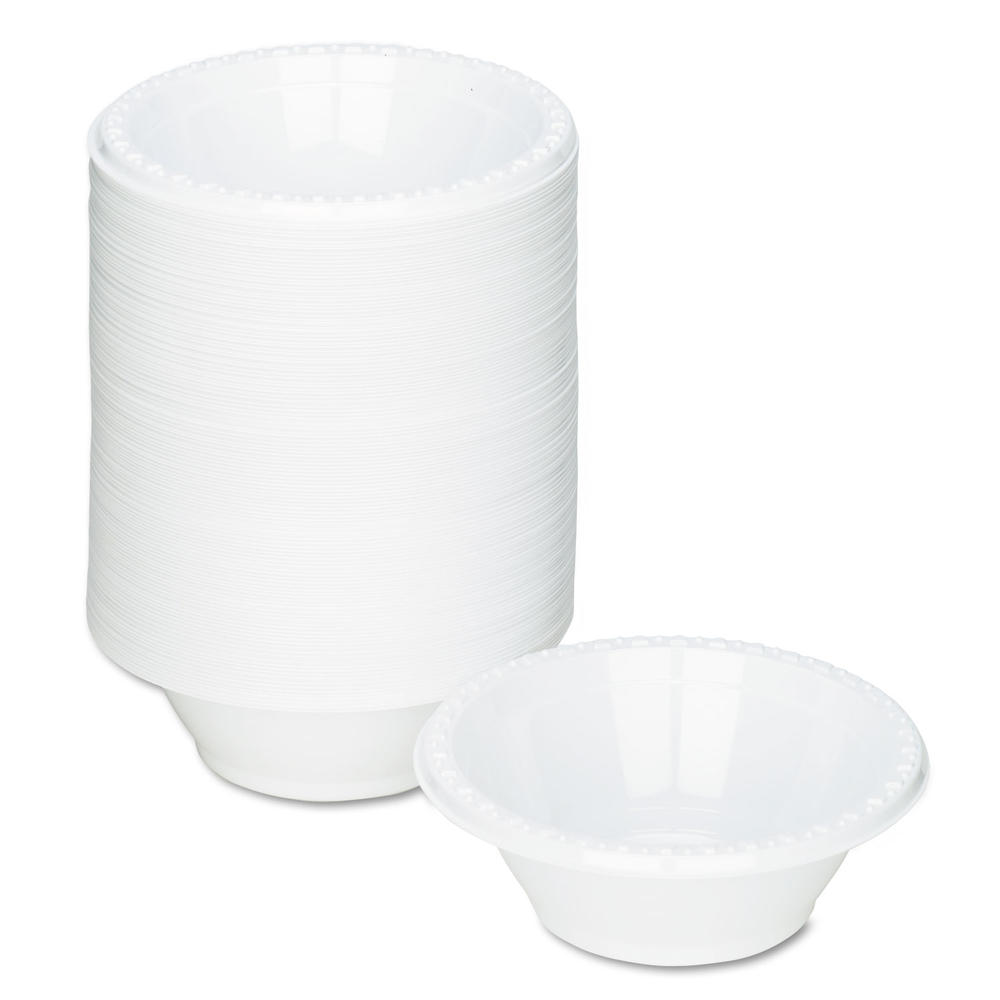Tablemate TBL5244WH Plastic Dinnerware, Bowls, 5oz, White, 125/Pack