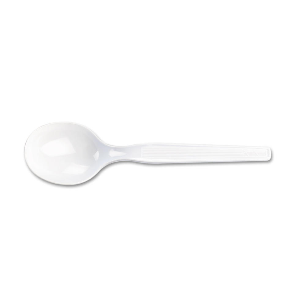 Dixie DXESM207 Plastic Cutlery, Heavy Mediumweight Soup Spoon, 100-Pieces/Box