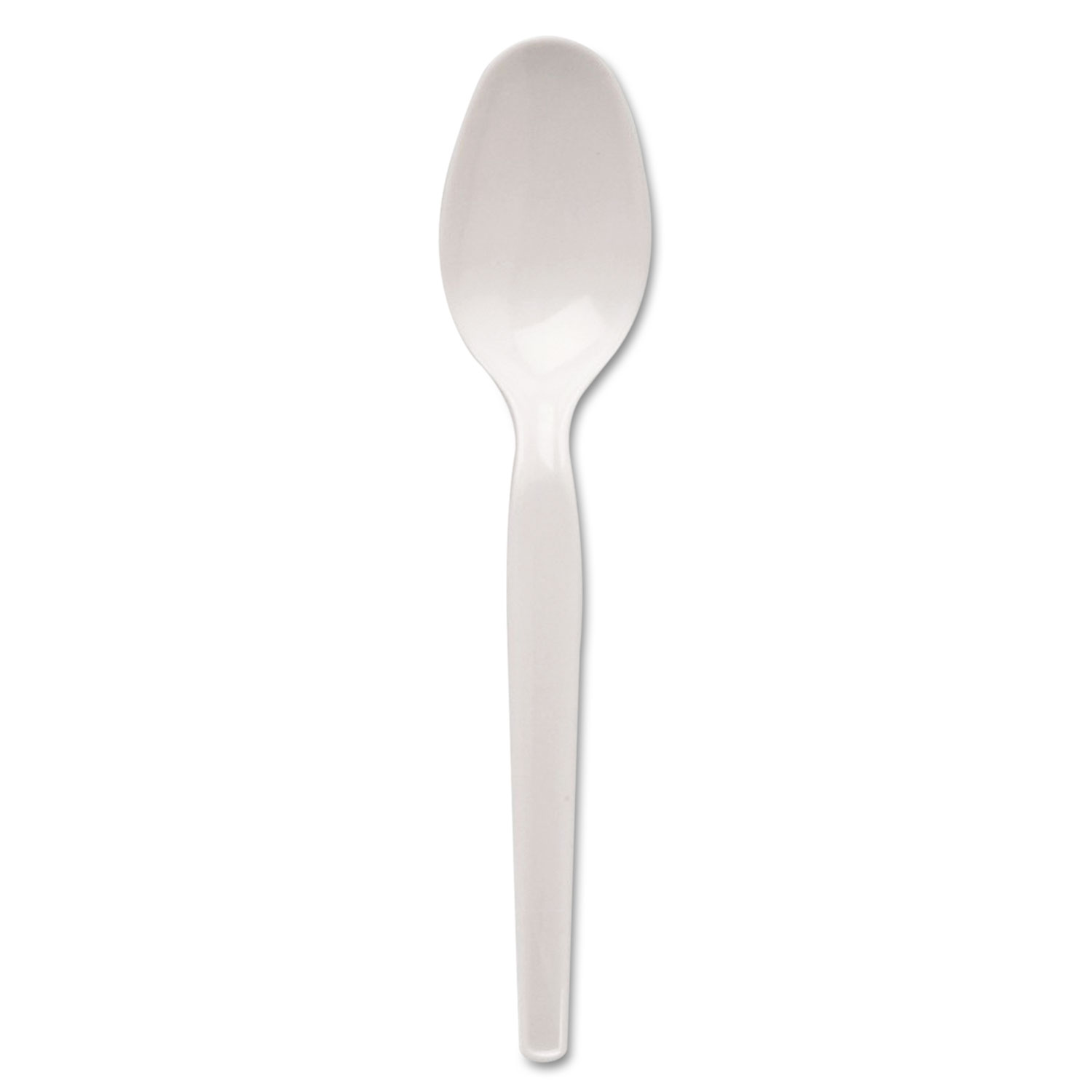 Dixie DXETM217 Plastic Cutlery, Heavy Mediumweight Teaspoons, White, 1000/Carton