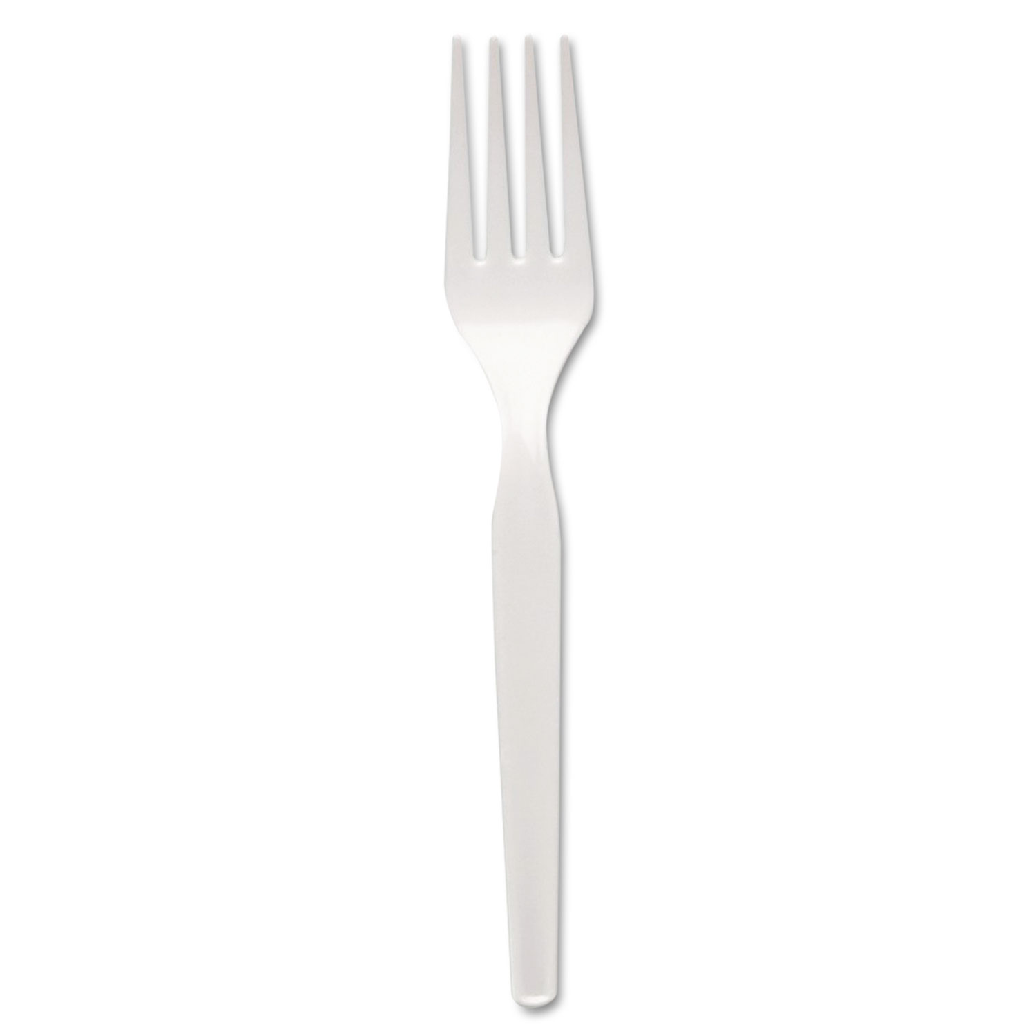 Dixie DXEFM217 Plastic Cutlery, Heavy Mediumweight Forks, White, 1000/Carton