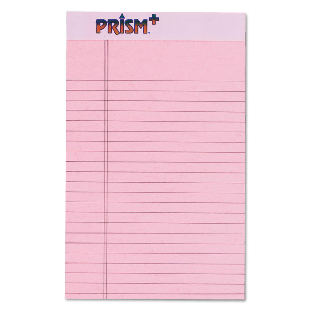 TOPS TOP63050 &#8482; Prism Plus Colored Legal Pads, 5 x 8, Pink, 50 Sheets, Dozen