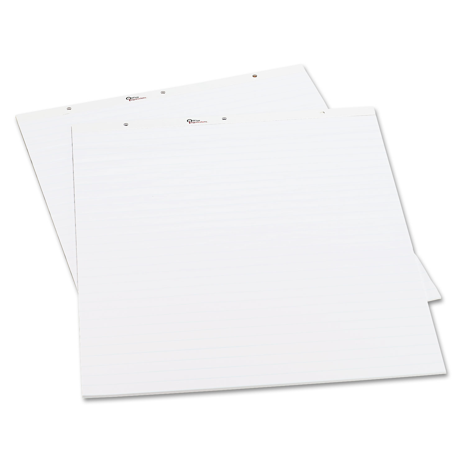 Office Impressions OFF82317  Perforated Easel Pad, Ruled, 27 x 34, WE, 2 50 Sheet Pads/Carton