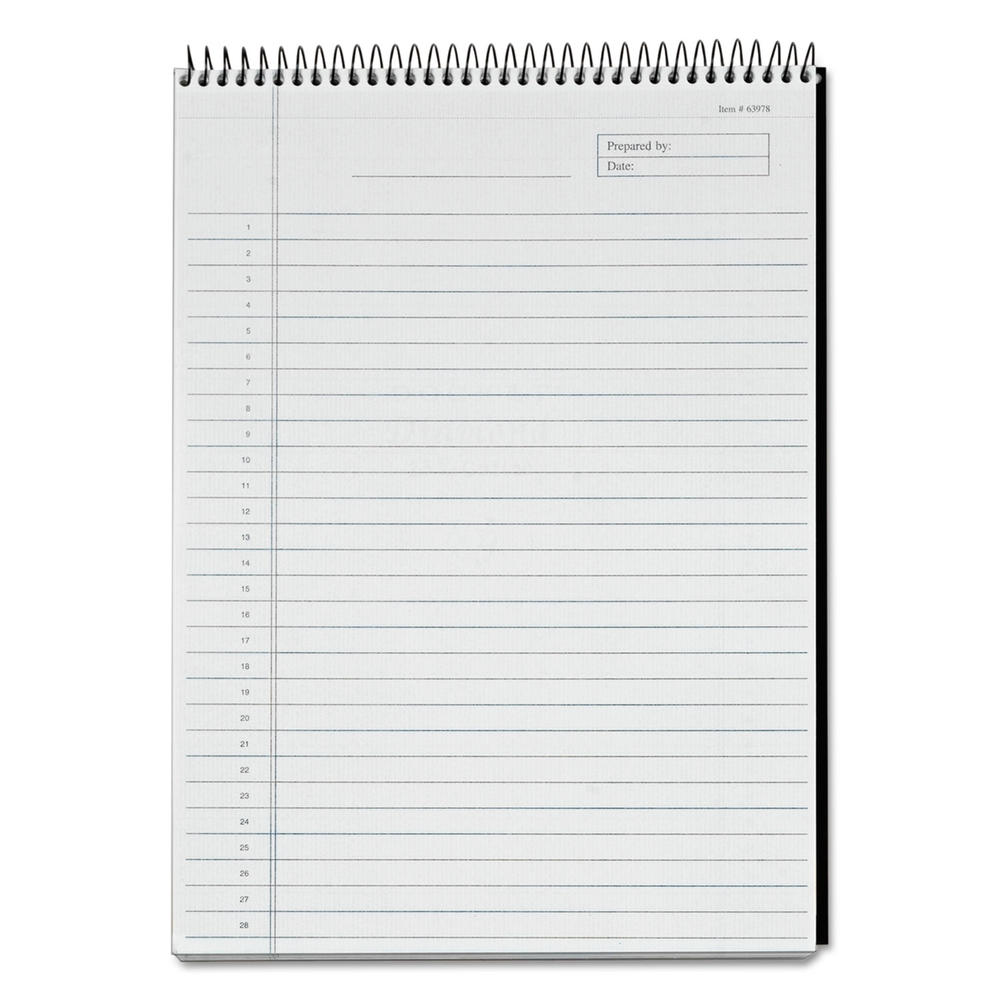 TOPS TOP63978 ™ Docket Diamond Top Wire Planning Pad, Legal/Wide, 8 1/2 x 11 3/4, White, 60 SH