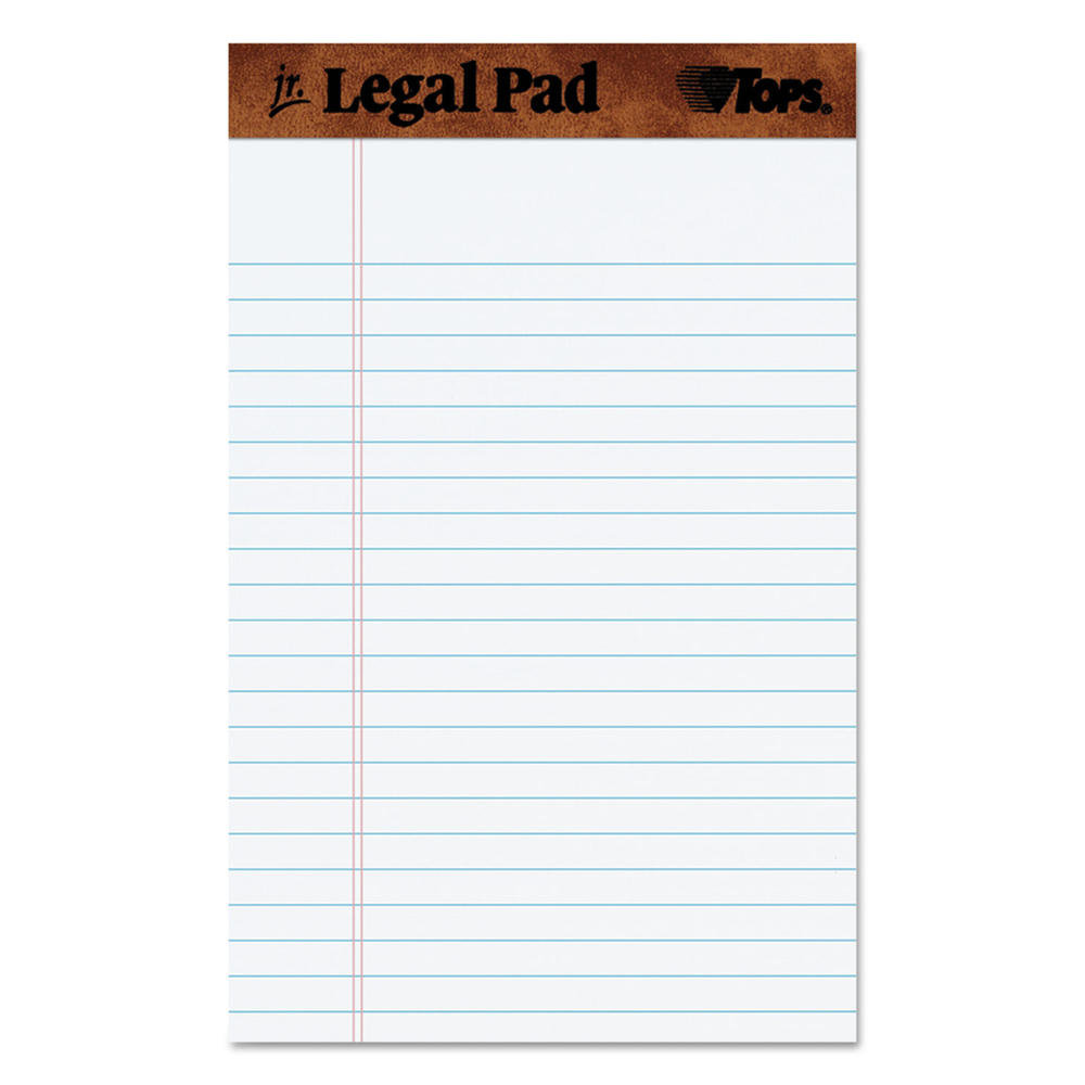 TOPS TOP7500 ™ The Legal Pad Ruled Perforated Pads, 5 x 8, White, 50 Sheets, Dozen