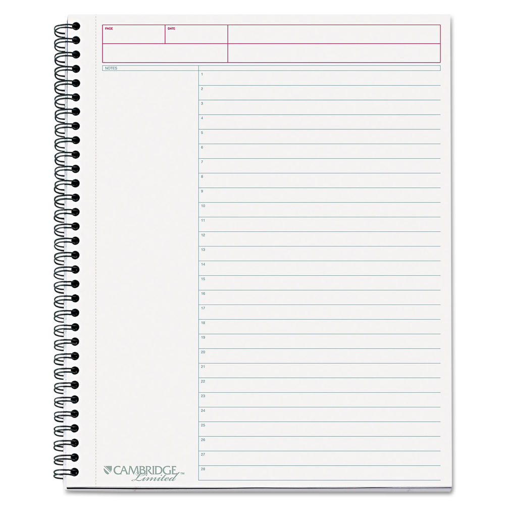 Cambridge MEA06064 Side Bound Guided Business Notebook, Action Planner, 11 x 8 1/2, 80 Sheets
