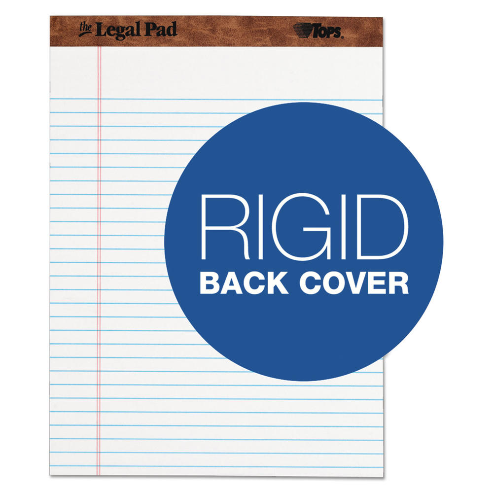 TOPS TOP7533 &#8482; The Legal Pad Ruled Perforated Pads, 8 1/2 x 11 3/4, White, 50 Sheets, Dozen