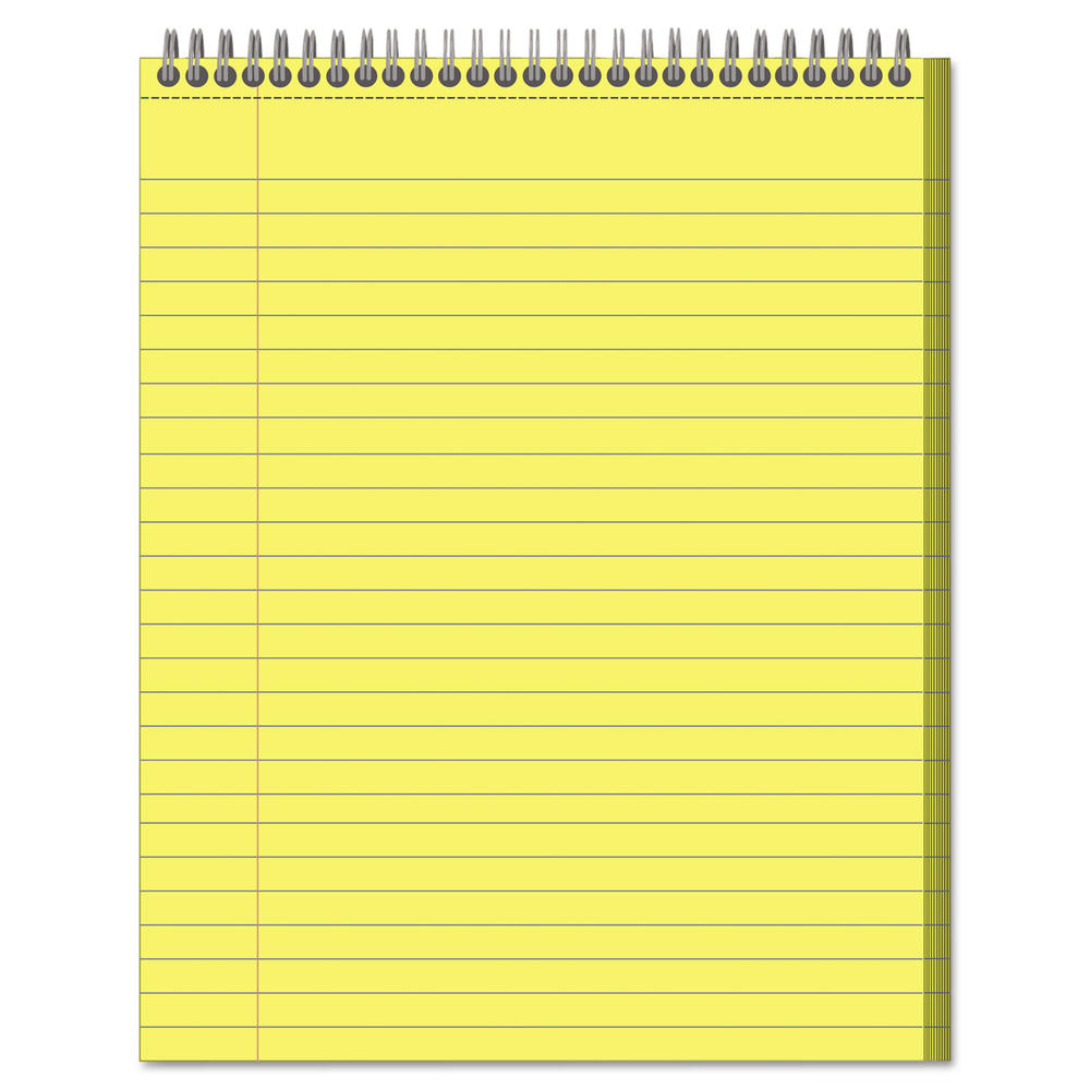 Cambridge MEA59880 Stiff Back Wire Bound Notebook, Legal Rule, 8 1/2 x 11, Canary Paper, 70 Sheets