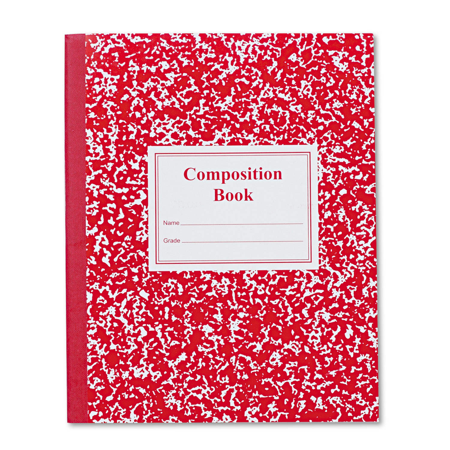 Roaring Spring ROA77922  Grade School Ruled Composition Book, 9 3/4 x 7 3/4, Red Cover, 50 Pages