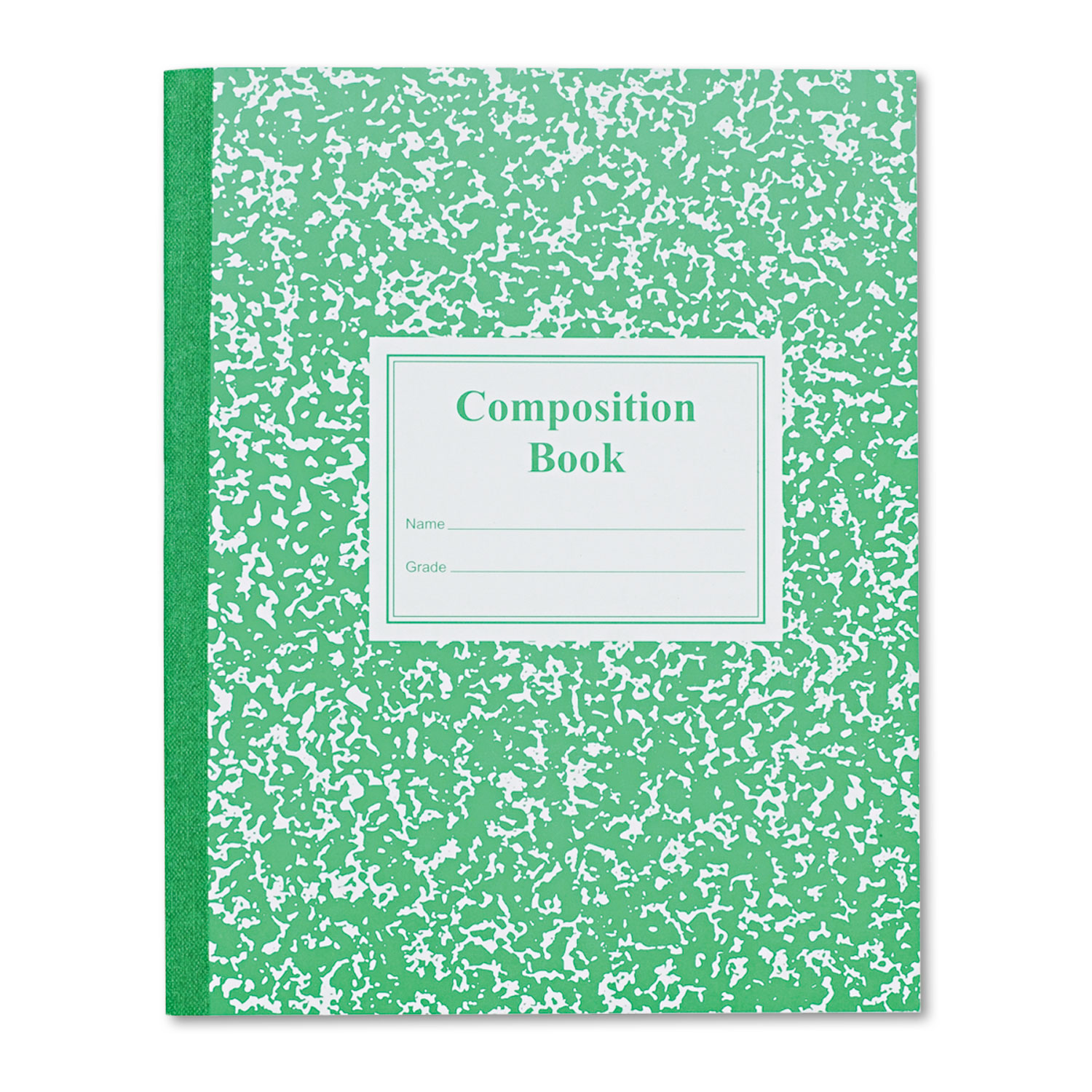 Roaring Spring ROA77920  Grade School Ruled Composition Book, 9 3/4 x 7 3/4, Green Cover, 50 Pages