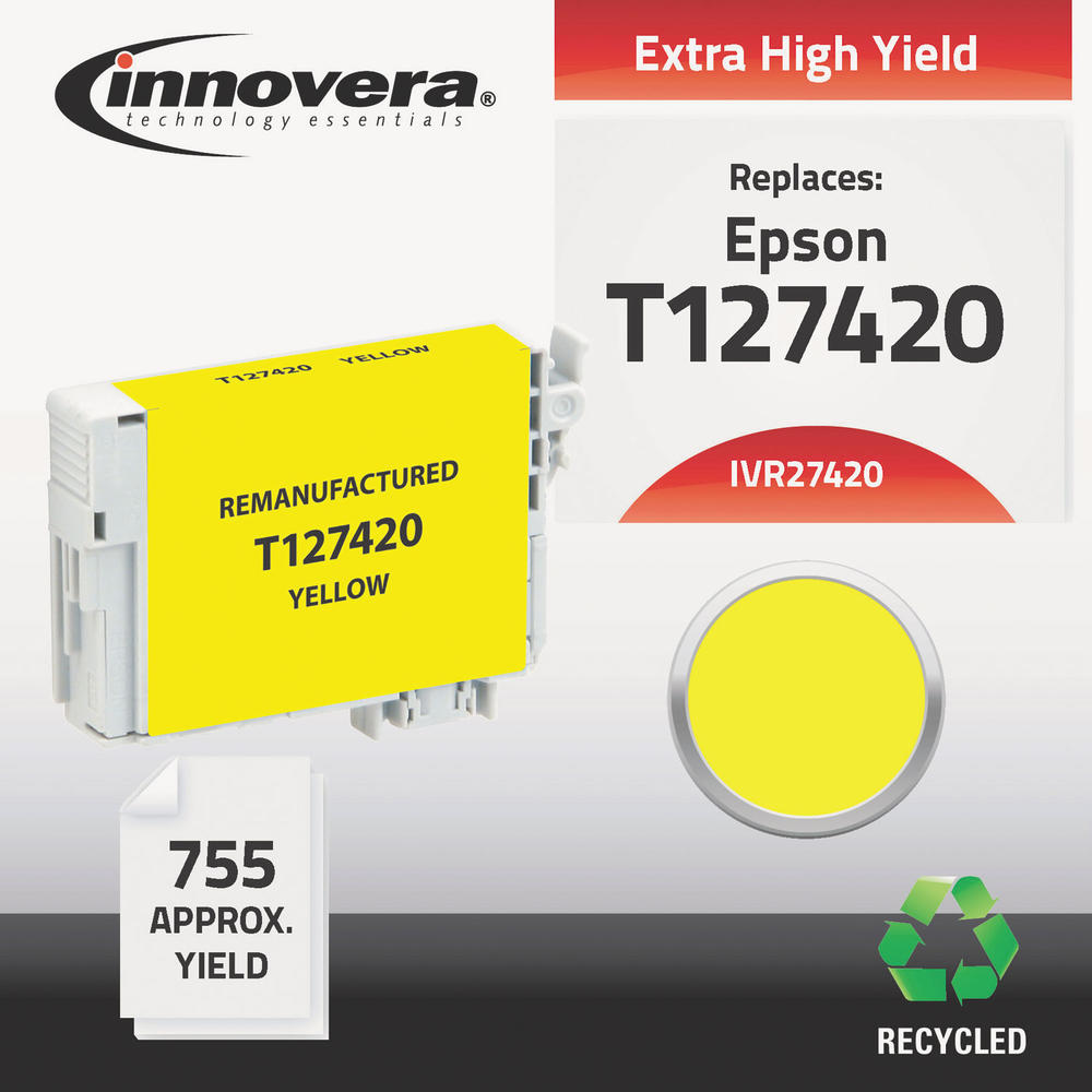 Innovera IVR27420 Remanufactured T127420 (127) Ink, Yellow