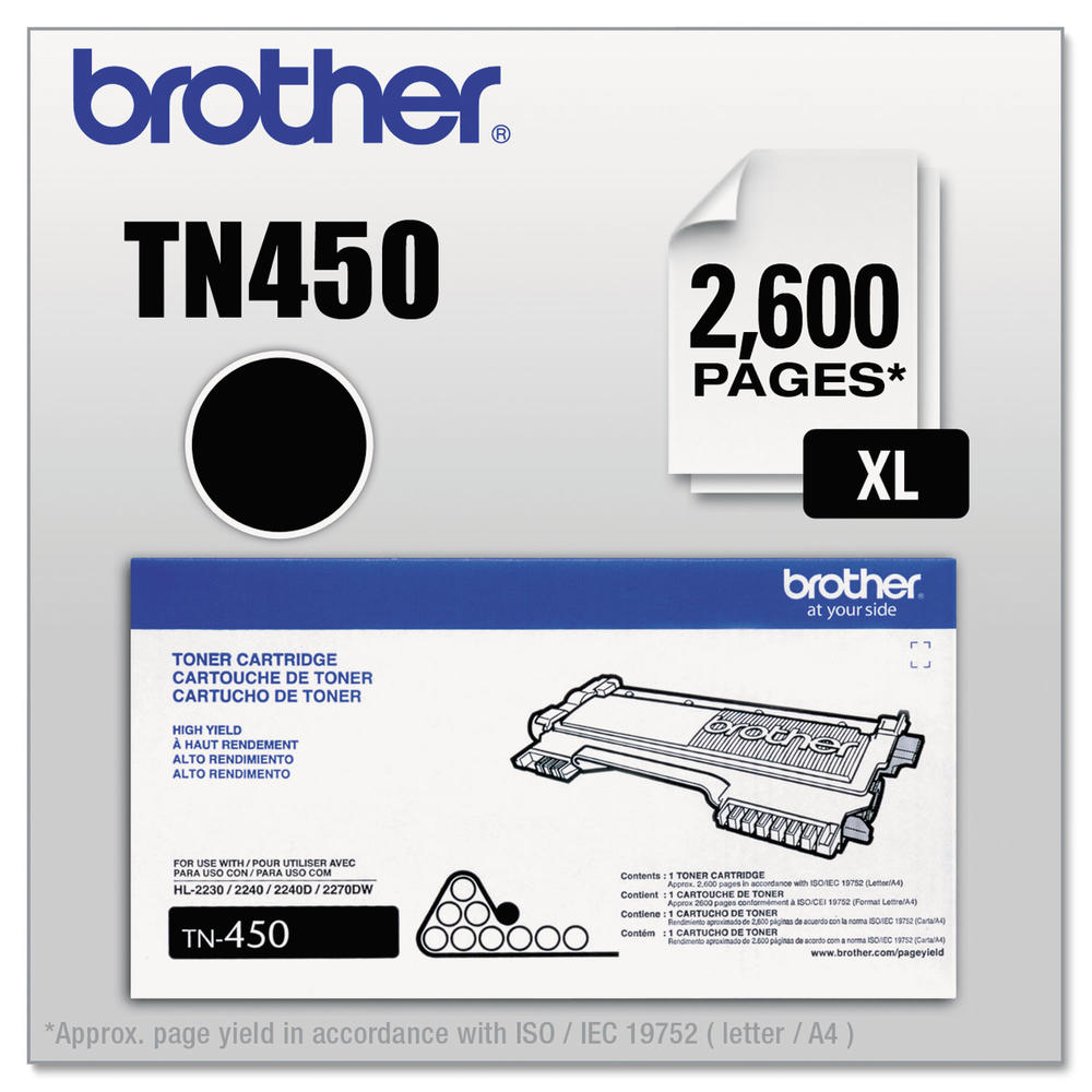 Brother BRTTN450 TN450 High-Yield Toner, Black
