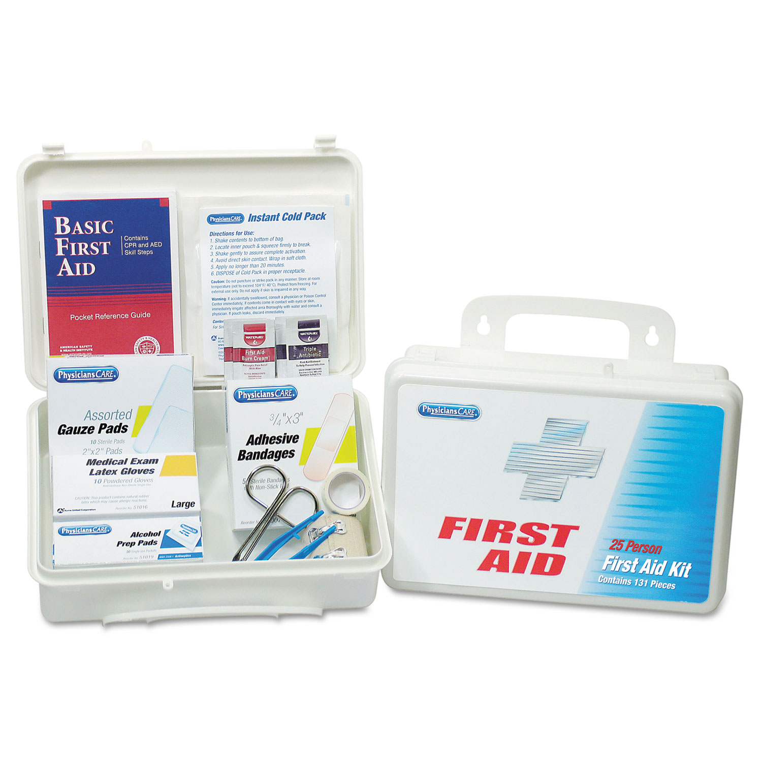 PhysiciansCare FAO60002  by First Aid Only Office First Aid Kit, for Up to 25 People, 131 Pieces/Kit