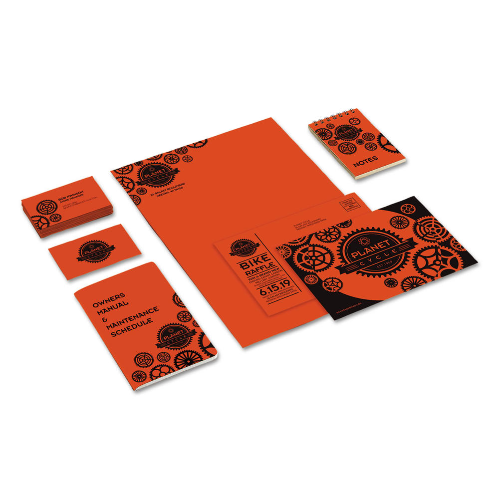 Astrobrights WAU22761 Color Cardstock, 65lb, 8 1/2 x 11, Orbit Orange, 250 Sheets