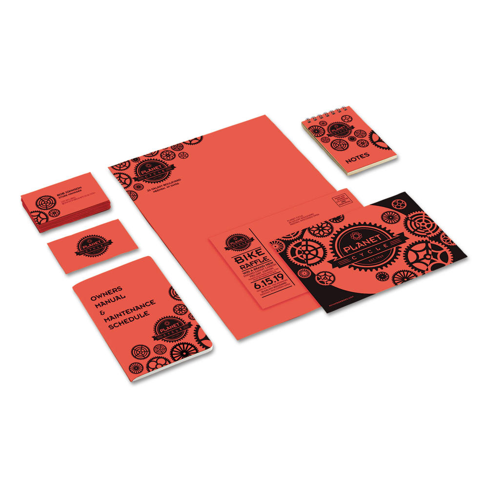 Astrobrights WAU22841 Color Cardstock, 65lb, 8 1/2 x 11, Rocket Red, 250 Sheets