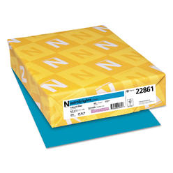 Astrobrights Wausau Paper 22861 Astrobrights Colored Card Stock  65 lbs.  8.5 x 11  Celestial Blue  250 Sheets