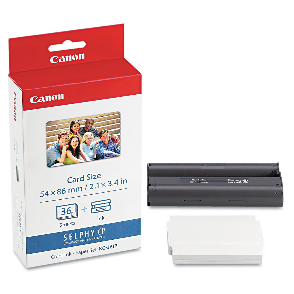 Canon CNM7739A001 7739A001 (KC-36IP) Ink & Photo Paper Set, Black/Tri-Color