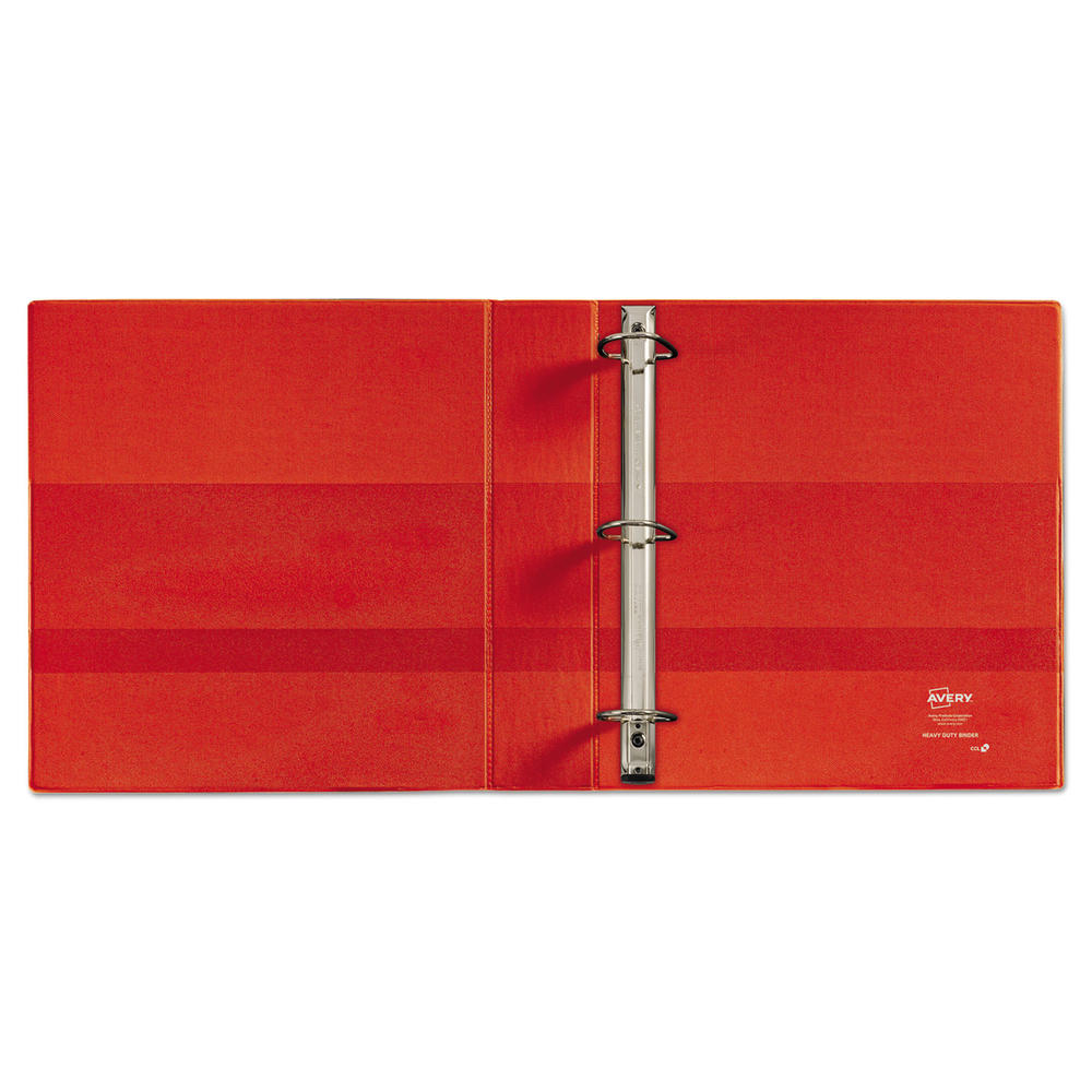 Avery AVE79585 Heavy-Duty Binder with One Touch EZD Rings, 11 x 8 1/2, 1 1/2" Capacity, Red