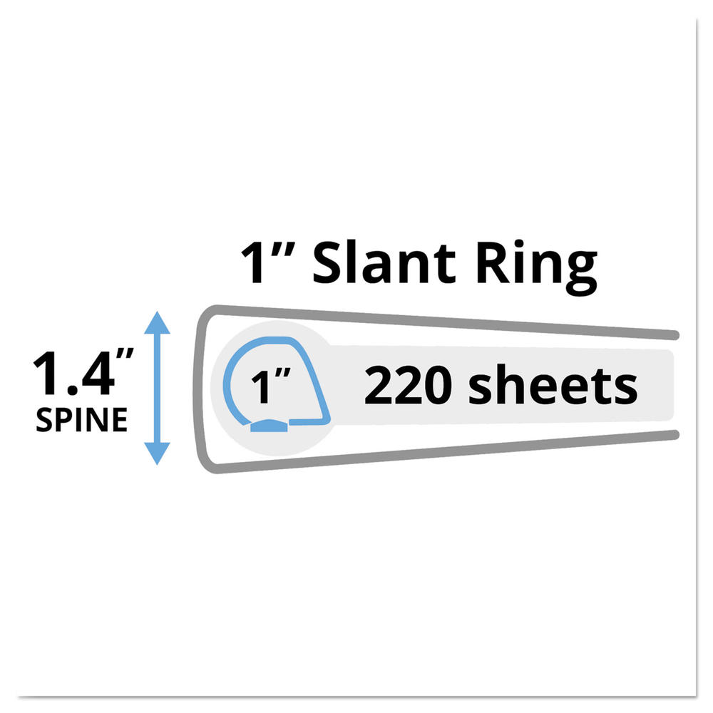 Avery AVE27251 Durable Binder with Slant Rings, 11 x 8 1/2, 1", Blue