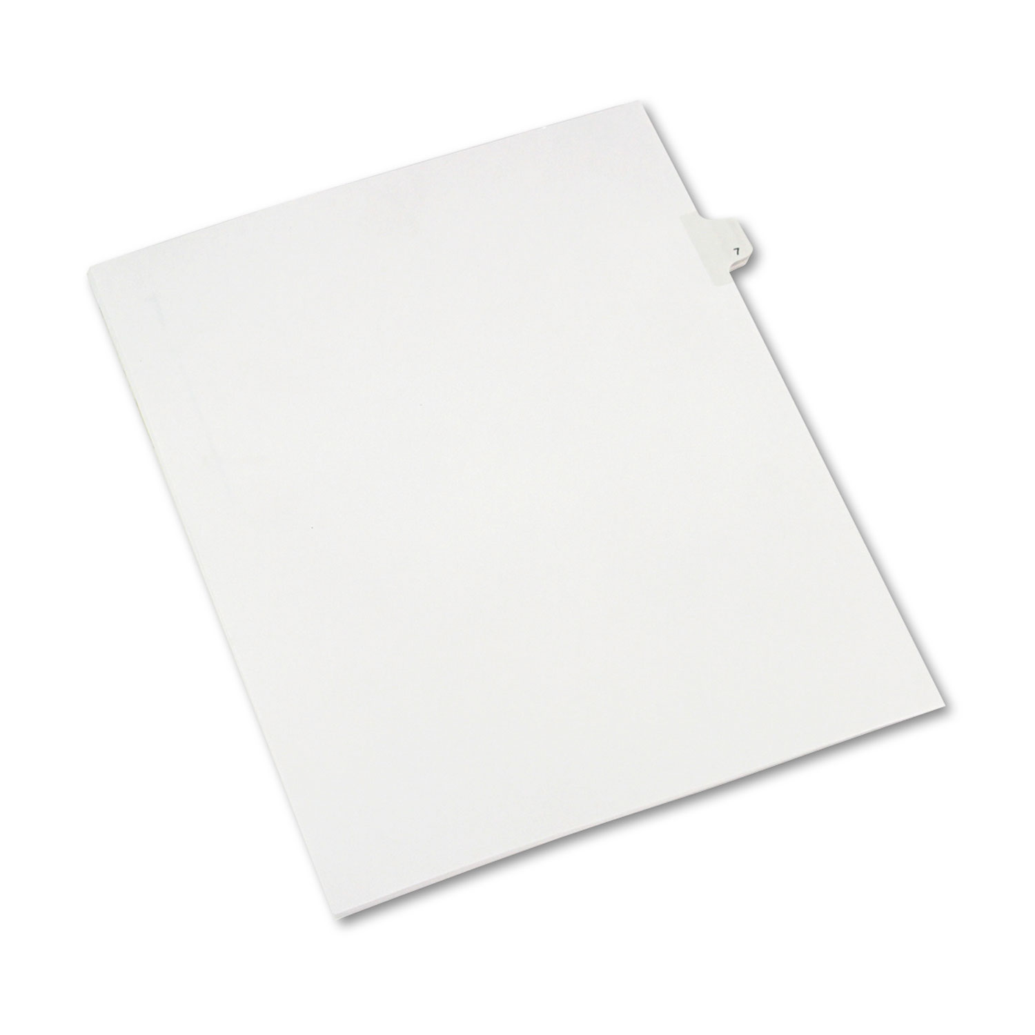 Avery AVE82205 Allstate-Style Legal Exhibit Side Tab Divider, Title: 7, Letter, White, 25/Pack