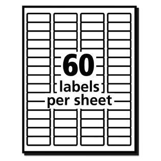 1.75" X 0.666" Printable Return Address Labels - Matte White, Pack Of 1,500 (25 Sheets)